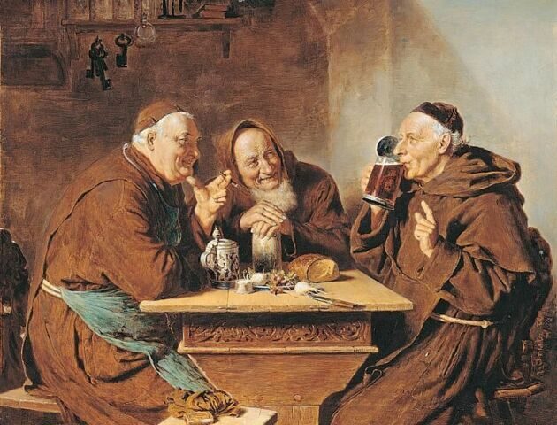 монахи за столом